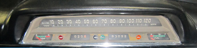 Volvo 122S Speedo in Miles